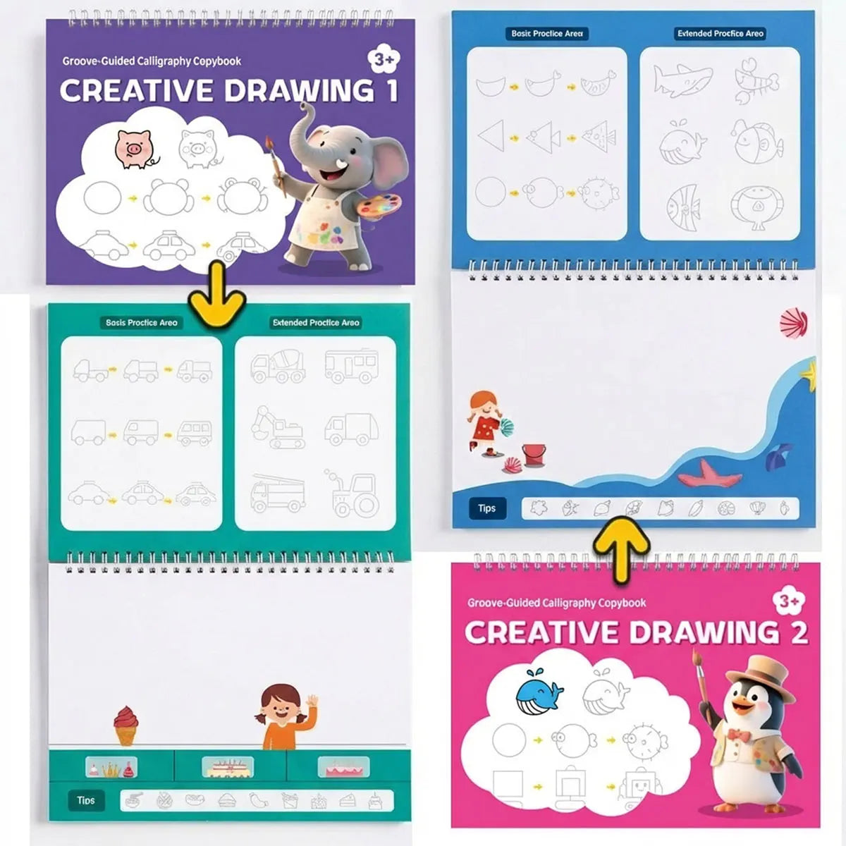 ScribbleWire Drawing Practice Books
