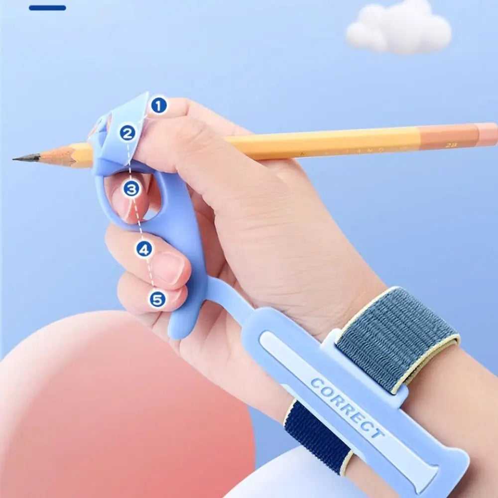 ScribbleWire Pencil Grip & Wrist Support — Writing Posture Corrector for Kids